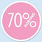 Klika - Raambiljet cirkel 70 % kleur roze - 40 stuks