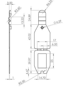 Klika - Scanvaantje pocket transparant 25x27mm 6