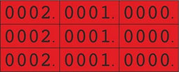 Klika - Schoen-gelijkheidsnr rood 3x nr 000-999