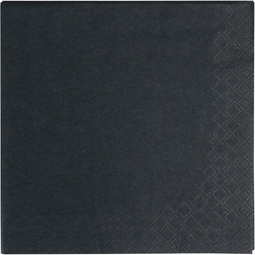 Klika - Servet | 2-laags | 1/4 vouw | 33x33cm | cellulose | zwart | 250 stuks