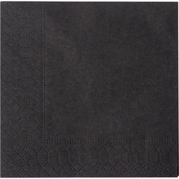Klika - Servet | papier | 2-laags | 24x24cm | zwart | 300 stuks