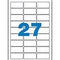 Klika - silver inkjet labels 63.5x29.6mm - 6 stuks
