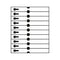 Klika - Sleufetiket 25x210mm op laservel A4