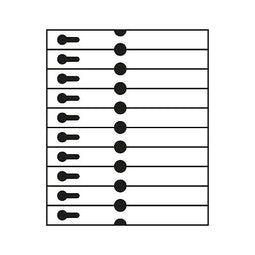 Klika - Sleufetiket 25x210mm op laservel A4
