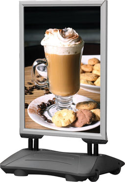 Klika - Stoepbord | 100% waterdicht | 60x84cm | zilver | 1 stuks