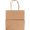 Klika - Tas | Hart | Papier + PET | met venster | gedraaid papieren koord | 19x 10x20cm | draagtas | bruin | 10 stuks