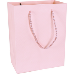 Klika - Tas | Papier | embossed | 18x 10x23cm | draagtas | pastelroze | 10 stuks