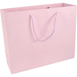 Klika - Tas | Papier | embossed | 26x 12x32cm | draagtas | pastelroze | 10 stuks