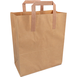 Klika - Tas | Papier | platte handgreep | 26x 13x30.5cm | draagtas | bruin | 250 stuks
