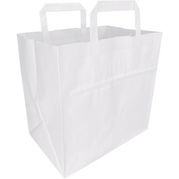 Klika - Tas | Papier | platte handgreep | 26x 17x25cm | draagtas | wit | 400 stuks