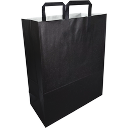 Klika - Tas | Papier | platte handgreep | 32x 15x43cm | draagtas | zwart | 250 stuks