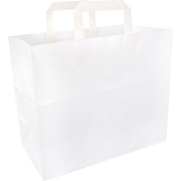 Klika - Tas | Papier | platte handgreep | 32x 16x27cm | draagtas | wit | 250 stuks