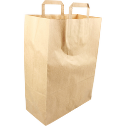 Klika - Tas | Papier | platte handgreep | 32x 16x43cm | draagtas | bruin | 250 stuks