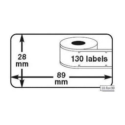 Klika - Thermo-etiketten 28x89mm 260 per rol - 40 stuks