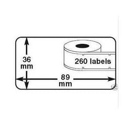 Klika - Thermo-etiketten 36x89mm 260 per rol