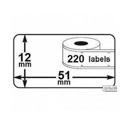 Klika - Thermo-etiketten 50x12mm 220 per rol