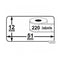 Klika - Thermo-etiketten 50x12mm 220 per rol