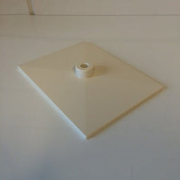Klika - Voetplaat volledig kunststof wit - 50 stuks