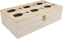 Klika - Wijnkist | Wijnglas | hout | 2 flessen | met verlijmde schotjes | 335x185x90mm | 1 stuks