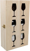 Klika - Wijnkist | Wijnglas | hout | 2 flessen | met verlijmde schotjes | 335x185x90mm | 1 stuks