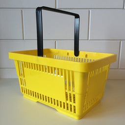 Klika - Winkelmandje geel 1 handgreep 22 liter - 20 stuks