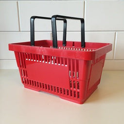 Klika - Winkelmandje rood 2 handgrepen 22 liter