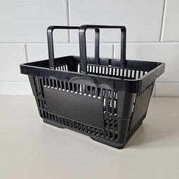 Klika - Winkelmandje zwart 2 handgrepen 22 liter