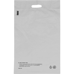 Klika - Zak | Verzendzak met handvat | Gerecycled LDPE | 36x54cm | 65my | wit | 50 stuks