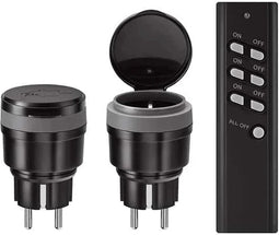 KlikAanKlikUit – 2 draadloze schakelaars met afstandsbediening voor buiten – Met App in combinatie met Bridge – Startset - NL