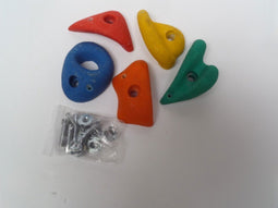 Klimstenen set van 5 stuks geel-rood-blauw-oranje-groen afmeting 14...