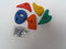 Klimstenen set van 5 stuks geel-rood-blauw-oranje-groen afmeting 14...