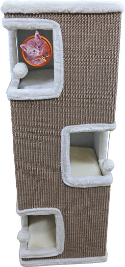 Klimtoren sisal 4-gaats 100 cm taupe/creme