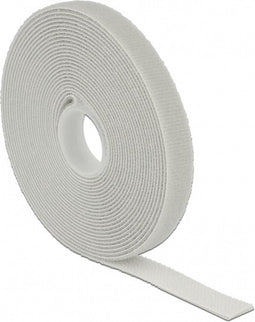 Klittenband rol 13mm / grijs (5 meter)