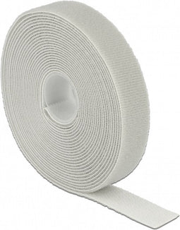 Klittenband rol 20mm / grijs (5 meter)