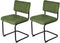 Feel Furniture - Luxe stoel - Ribbon - Groen - 2 stuks