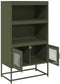 vidaXL - Hoge - kast - 68x39x123 - cm - staal - olijfgroen