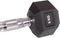 Hex dumbbell - 6 kg - antislip - geribbelde grip