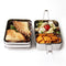Lunchbox - RVS - 3 bakjes in 1