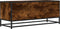 vidaXL - Tv-meubel - 100x34,5x40 - cm - bewerkt - hout - metaal - gerookt - eikenkleur
