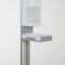 Seco standaard handontsmetting - 1.5m hoog - aluminium - met A3 lijst - SE-HANDS1