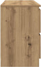 vidaXL - Tv-meubel - 100x35x54 - cm - bewerkt - hout - artisanaal - eikenkleurig