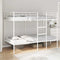vidaXL - Stapelbed - zonder - matras - 100x200 - cm - staal - wit