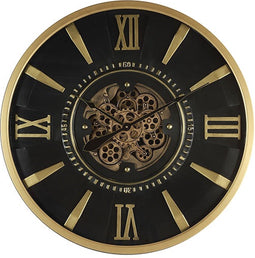Klok Hanna - klok goud - uurwerk klok - wandklok 80cm