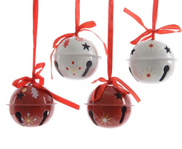 Klok ijzer d6h6 cm rood a4 kerst