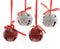 Klok ijzer d6h6 cm rood a4 kerst
