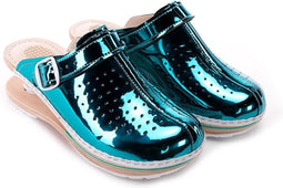 Klompen Dames – Werkschoenen – Geveerd – Turquoise – Maat 36