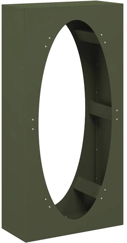 vidaXL - Brandhoutrek - 50x23x100 - cm - koudgewalst - staal - olijfgroen