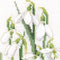 Thea Gouverneur - Borduurpakket met telpatroon - 3086A - Voorgesorteerde DMC Garens - 6 Bloemportretten - Aida - 6 cm x 17 cm - DIY Kit