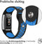 iMoshion Bandje Geschikt voor Fitbit Charge 2 / Blauw - iMoshion Siliconen sport band ronde drukknoop zonder pinnetje - Zwart