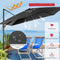 Coast Zweefparasol - 300 x 300 cm - 360° Draaibaar en Kantelbaar - Zwart